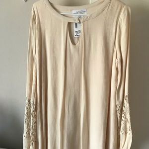 Creme peasant dress